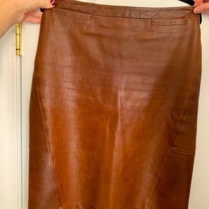 MaxMara Genuine Leather Skirt